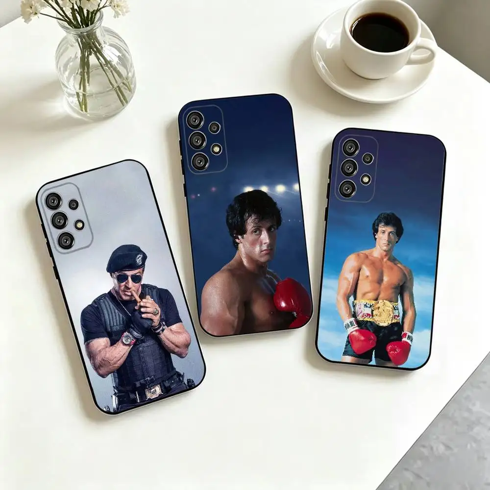 Фото Чехол для телефона First Blood S-Stallone Sly-Y, черный, силиконовый, мягкий, для Samsung S25, S24, S21, S22, S23, S30, Ultra, S20, Plus, FE, Lite. Подарок. №1