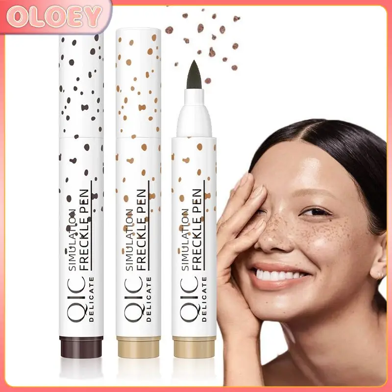 

2 Colors Natural Lifelike Brown Freckle Pen Soft Long Lasting Waterproof Dot Spot Pen Create The Most Effortless Sunkissed Tslm2