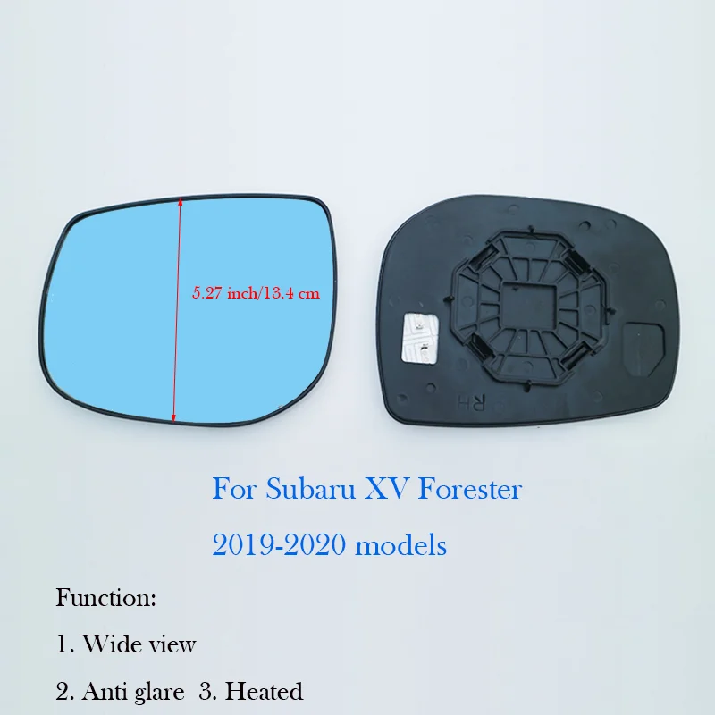 

1 пара 2 шт., боковое зеркало заднего вида с подогревом, синие стеклянные линзы для Subaru XV Forester 2019-2022, широкоугольные антибликовые автомобильные зеркала