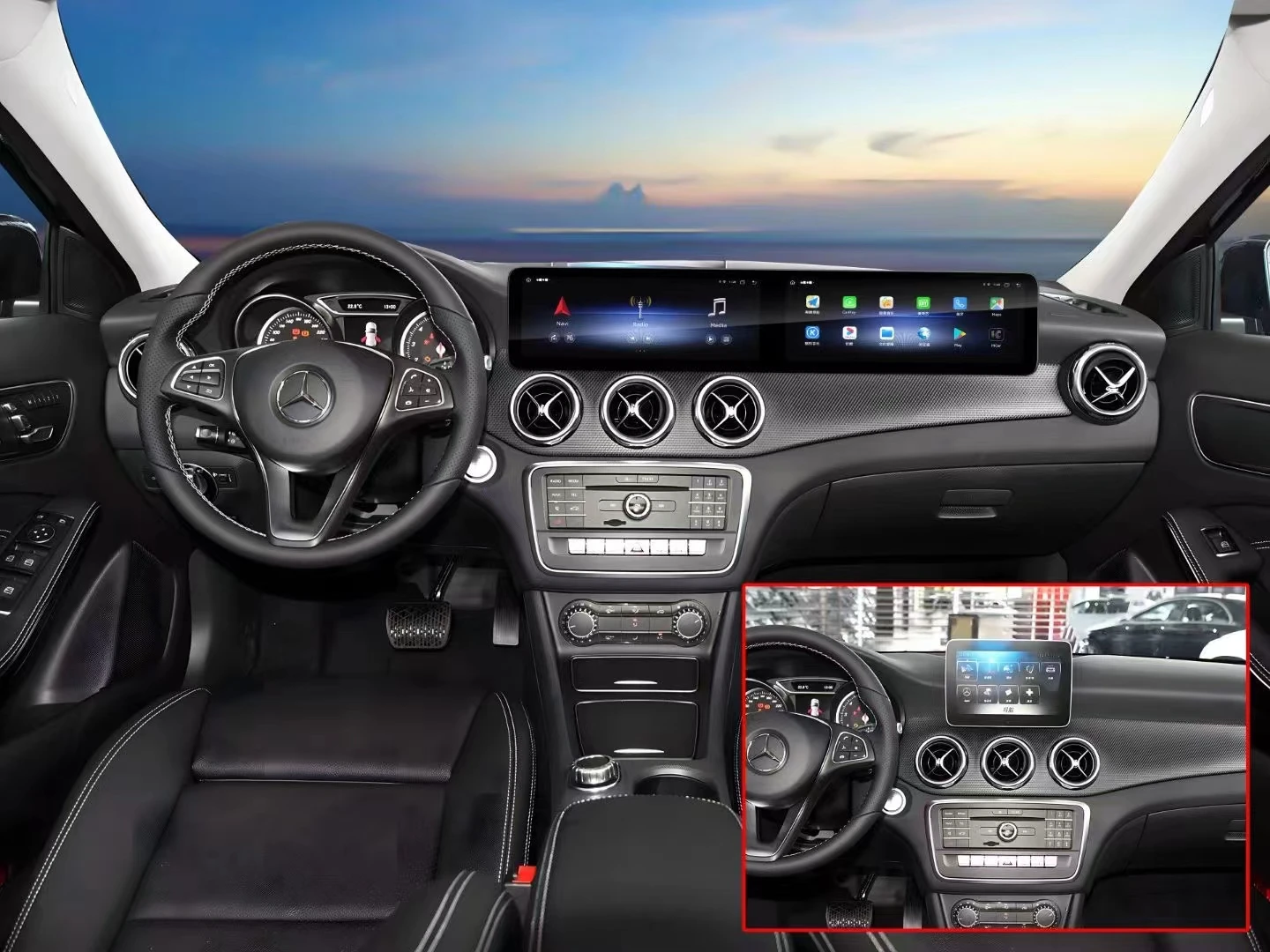 12 3 + двойной экран 128G Android Carplay для Mercedes Benz C GLC NTG 5 0 6 2016-2022 GPS автомобильный