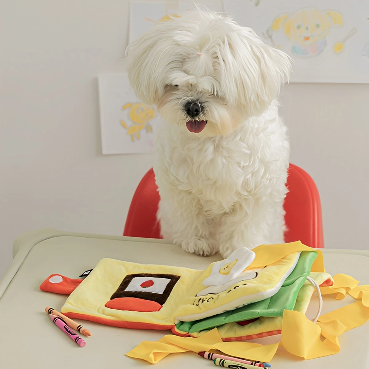 

Finding Food Dog Toys Soft Plush Puppy Chew Toy Cute Squeaky Dog Toy Dog Hide and Seek Interactive Toys Dog Nose Sniffling