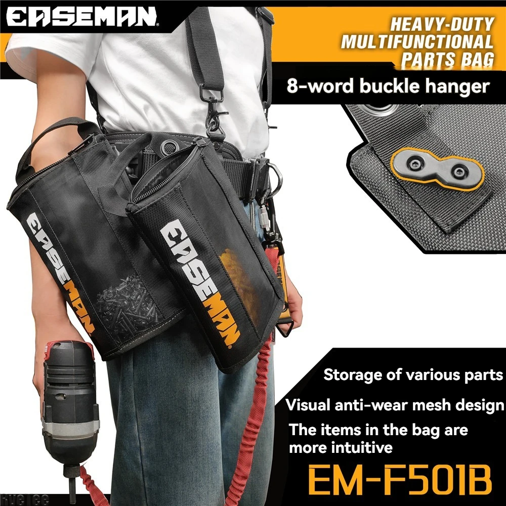 Фото Сверхмощная быстроподвесная сумка EASEMAN — сетчатая видимая сумка-органайзер для инструментов электрика №4