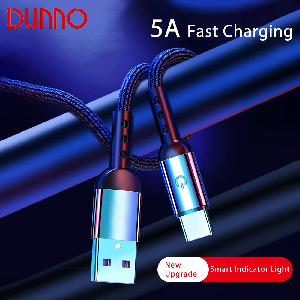 

5A USB Type C Cable Fast Charging Phone Android Charger Type-C Data Cord For Samsung Galaxy S21 S20 Huawei P40 Mate 30 Xiaomi