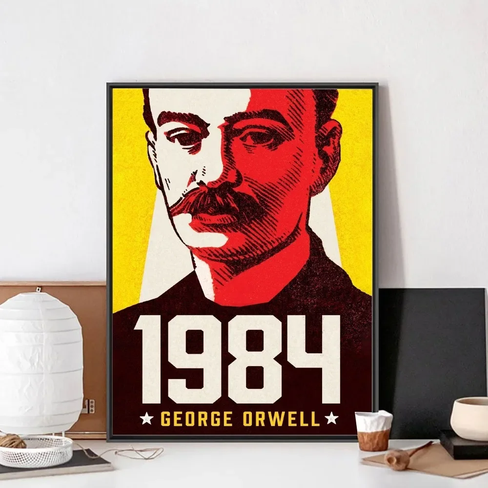 Плакат Джорджа Оруэлла 1984 Размер A3/A4 Современный Стиль HD Качественный Бумажный