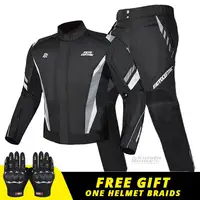 Motorcycle Jacket Men Moto Clothing Riding Pants Windproof Motorbike Body Armor Moto Jacket & Pant Protection Gear All Season