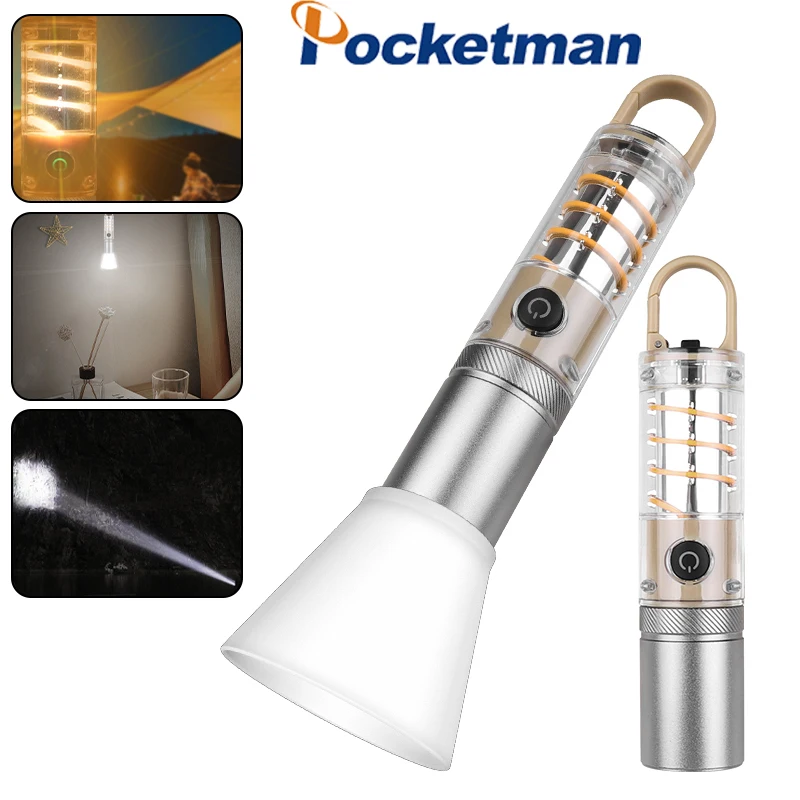 Портативный мини-фонарик из алюминиевого сплава телескопический зум 5 режимов