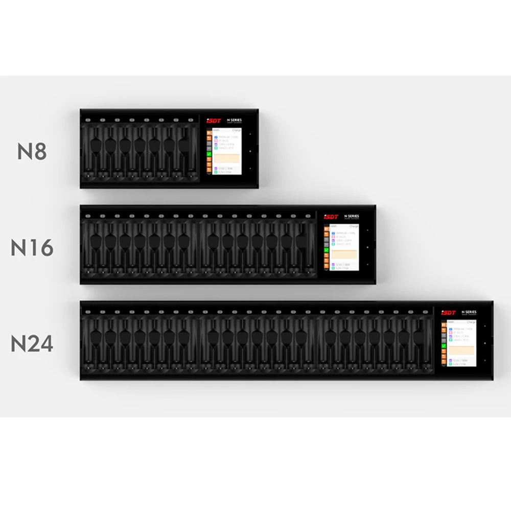 Умное быстрое зарядное устройство ISDT N8 N16 N24 AA AAA DC для Li-lon LiHv Ni-MH Ni-Cd LiFePO4 аккумуляторов