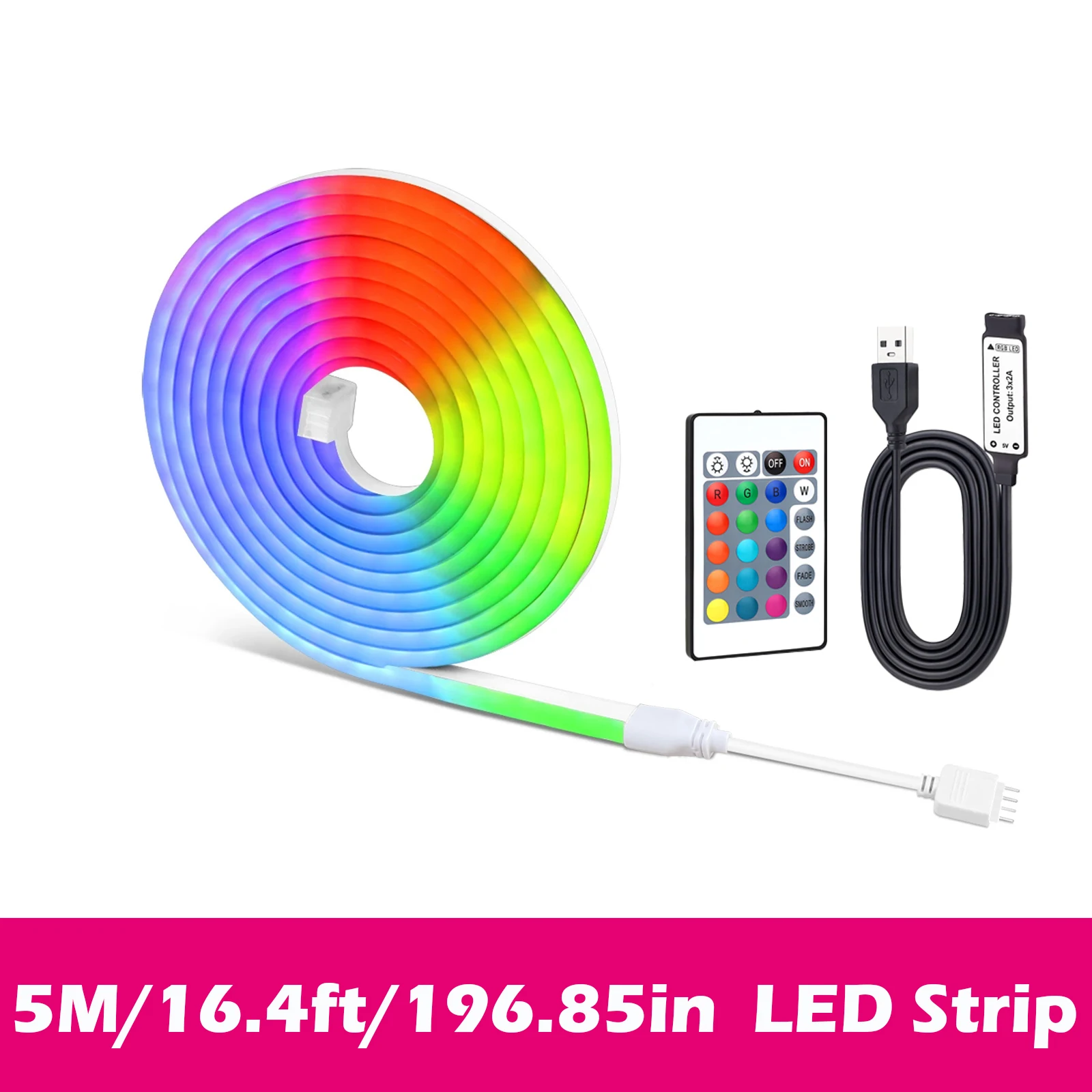 

RGB светодиодная лента USB 5В 1 метр