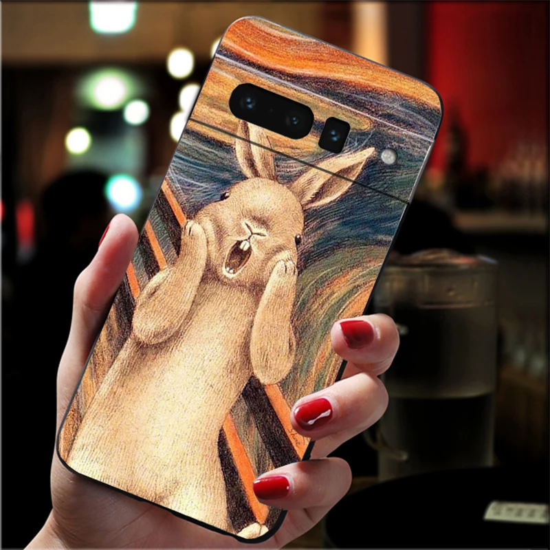 Чехол для телефона Google Pixel 9 Pro XL 8 7 Pro 8A 7A 7 6A 6 Pro Pixel 4 3 XL 5 6 4A с рисунком Scream Cat Art Painting Funda (art.: 3920da7eefdd0) - 3920da7eefdd0