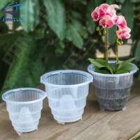 diy transparent root controlled plastic flowerpot for all kinds of orchid cattleya planting with stomata flowerpot home decor