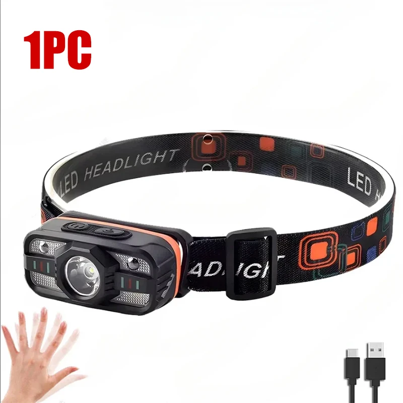 

USB-фонарь на голову E－SMARTER 6 режимов