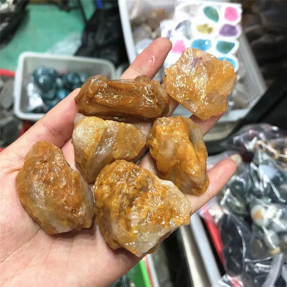 

Natural Quartz Raw Golden Healer Rough Crystals And Stones Healing For Decoration