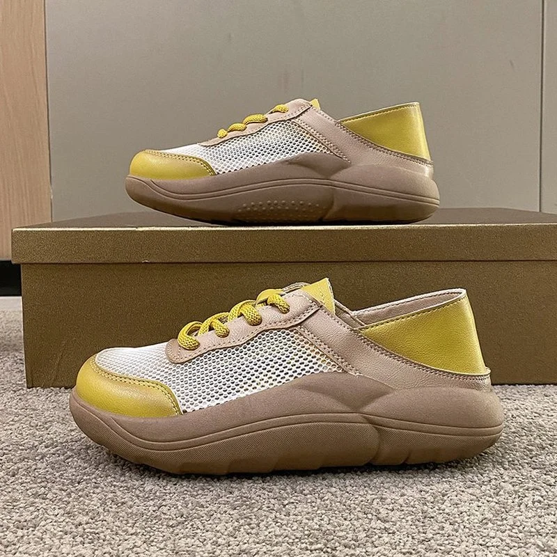 2022 New Women Fashion Sneakers Roman Retro Hollow Shoes Flats Woman Breathable Casual Loafers Ladies Student Sport Shoes Female