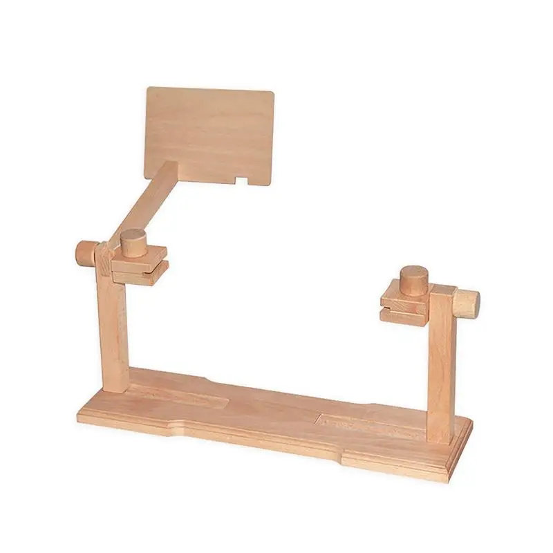 

Embroidery Stands For Hand Work Hands-Free Beech Wood Cross Stitch Hoop Stand Holder With Drawing Splint Size Adjustable Not