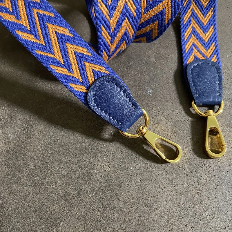 Evelyn Bag With Shoulder Strap Color Woven Canvas Shoulder Strap All-match Leather Diagonal Bag Strap Accessories