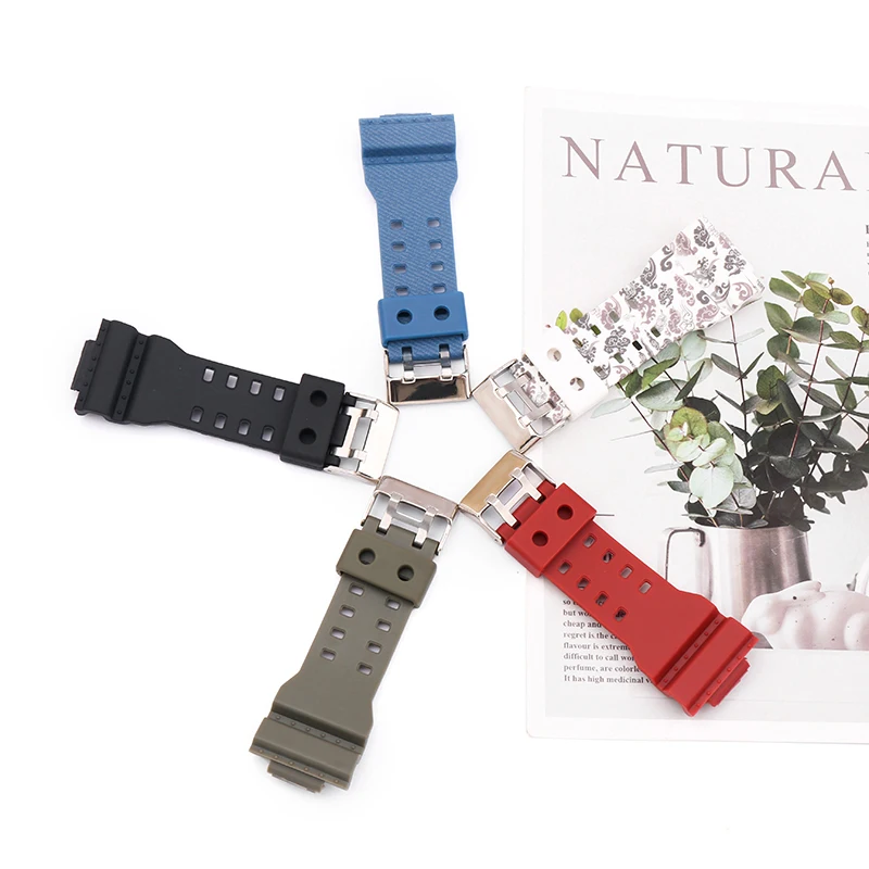 Camo Resin strap Watch case Set for Casio G-shock GA-700 GA-710 GA-735 Men's and women's strap Watch accessories