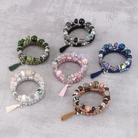 2022 trend new multicolor bead bracelet vintage butterfly fringe pendant multilayer bracelet for women charm aesthetics jewelry