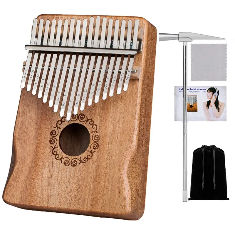 

Kalimba 17 Keys Thumb Piano,Easy to Learn Portable Mbira Sanza Finger Piano Musical Instrument Christmas Gifts for Kids Adults