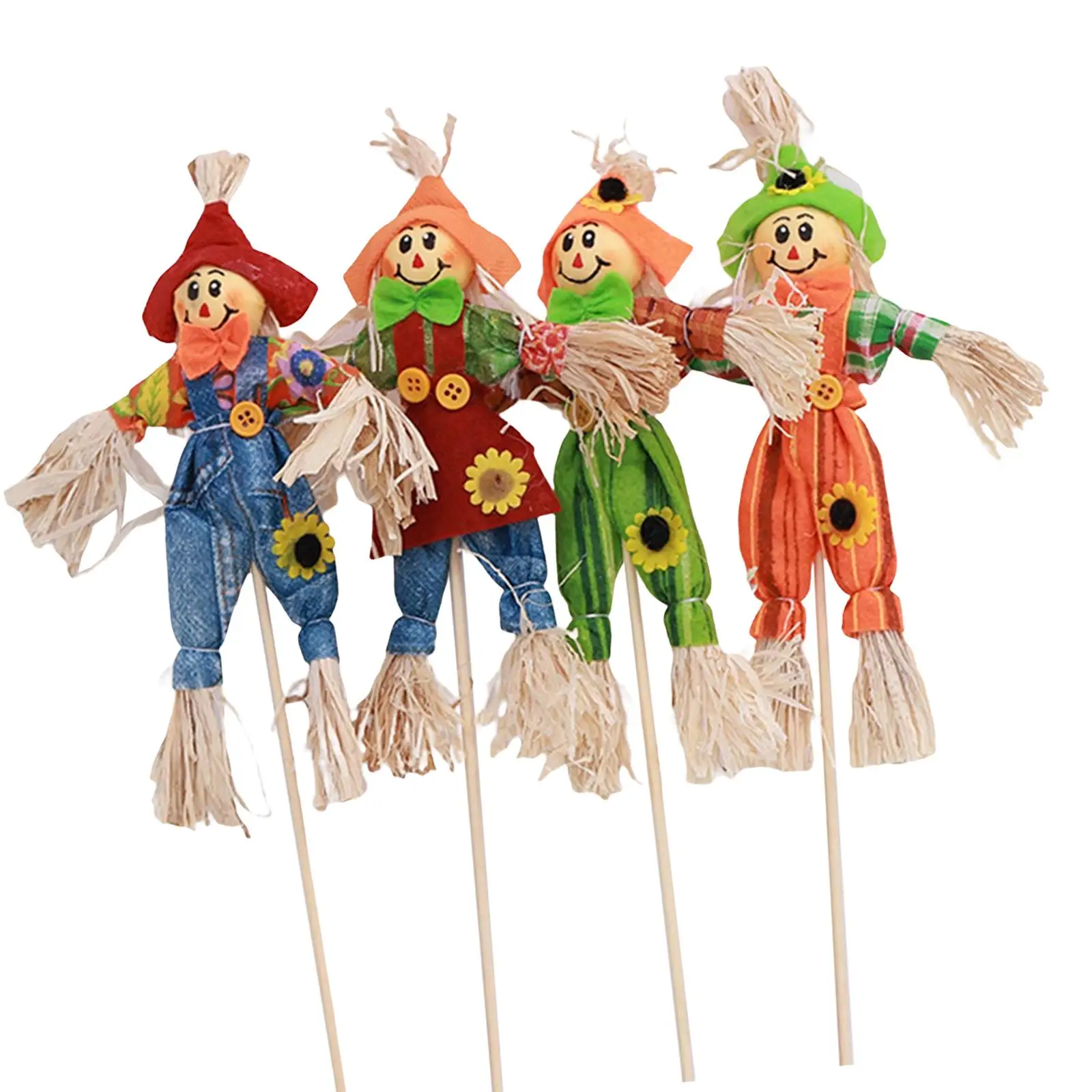

4 шт. украшения для Хэллоуина, пугал для осени, урожая, двора, лужайки