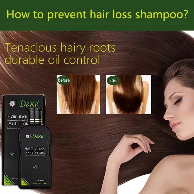 DEXE 200Ml Hair Growth Shampoo Anti-Dandruff Treatment Anti-Dandruff Pure Natural Plant Fast Thick Fluffy Beautiful Health