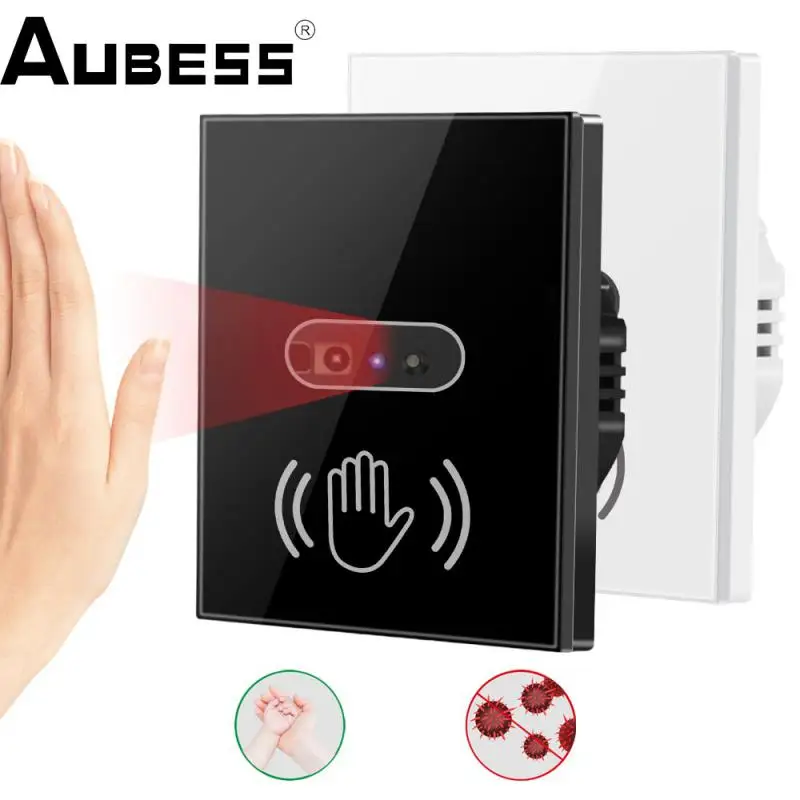 

Wall Smart Light Switch Lnfrared IR Sensor No Need Touch EU 220V 110V Glass Screen Panel Electrical Power On Off Lamp Smart Home