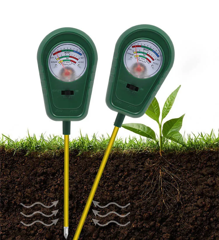 

3 in 1 Soil PH Meter Hygrometer Sunlight PH Tester Acidity Humidity PH Monitor Fertility Soil Moisture Sensor Meter for Garden