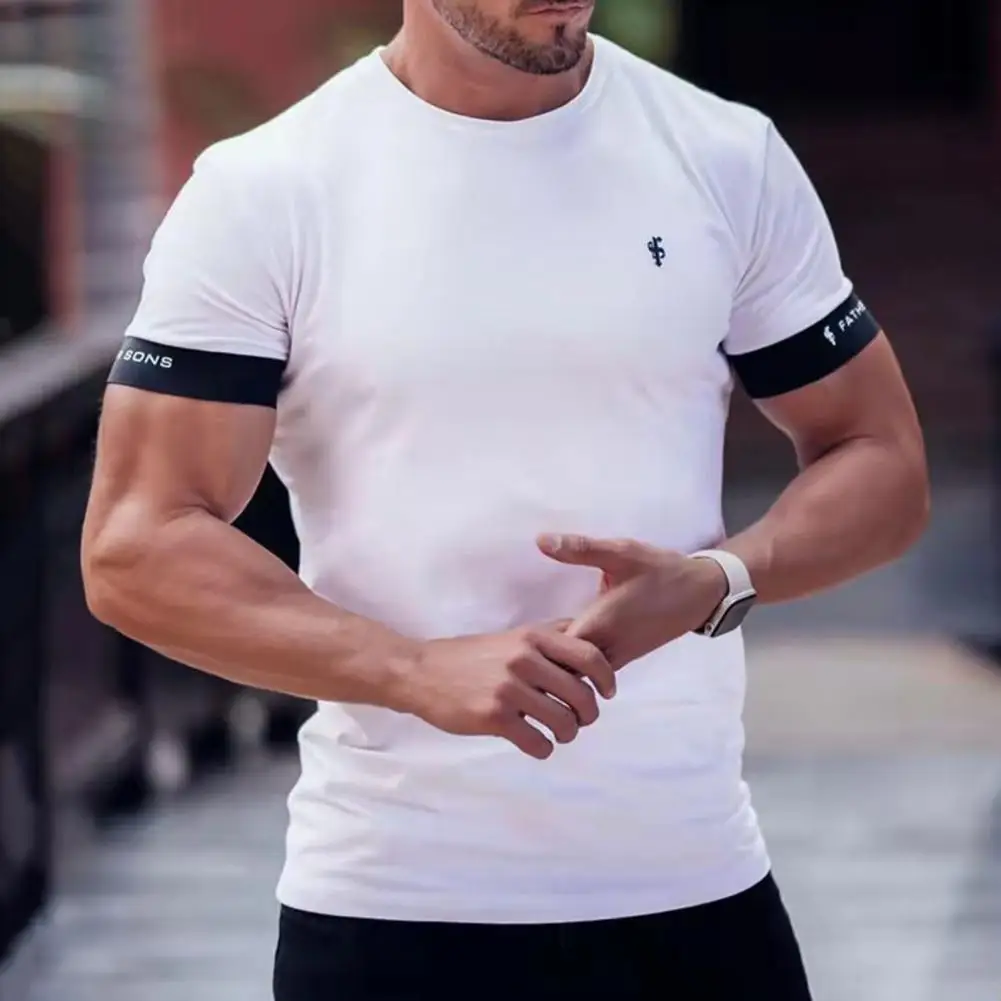 

Мужские футболки 2022, летние повседневные футболки для бега, тренировок в тренажерном зале, фитнеса, с круглым вырезом, высококачественные с...