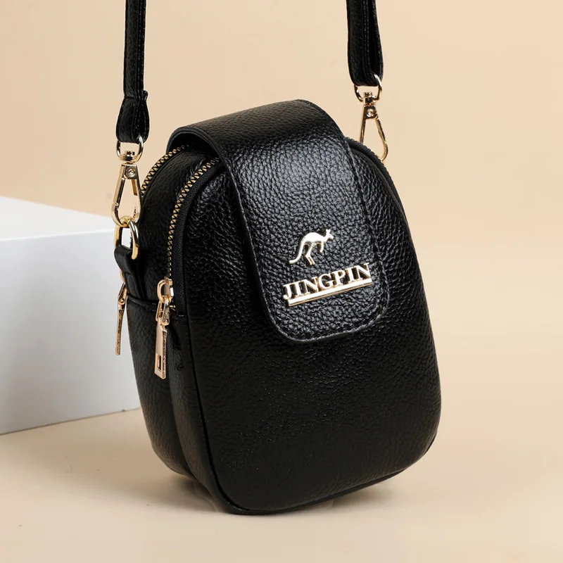 

Women New Trend Mobile Phone houlder mall Mini Coin Pure Fahion Mummy Middle-aged lady cute ide pure bag