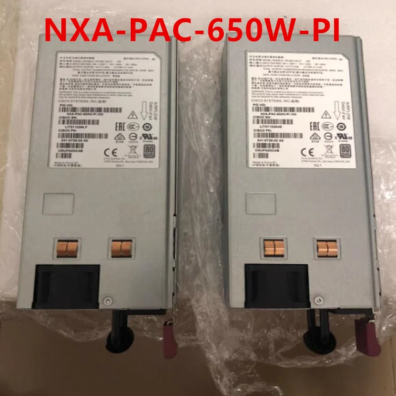 

Original 90% New Power Supply For CISCO N9K-C93180YC-EX 650W Power Supply NXA-PAC-650W-PI 341-0728-02 700-014078-0200 PS-2651