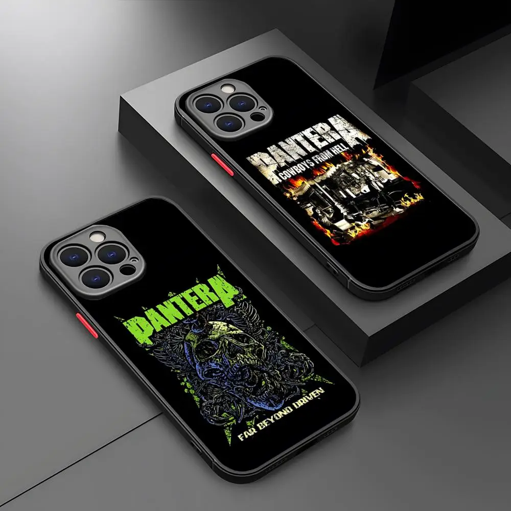 Чехол для телефона Dimebag Pantera Rock Band с матовой прозрачной задней панелью IPhone 16 15 14 13 12