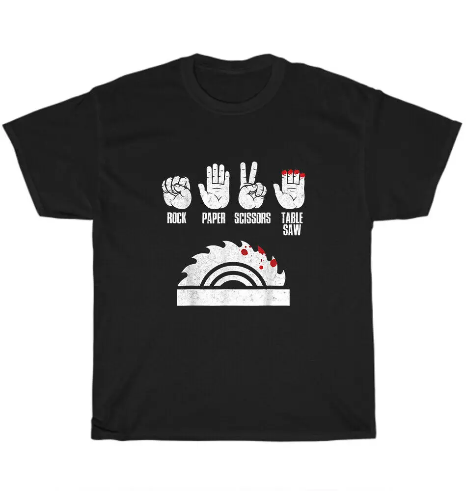 

Rock Paper Scissors Table Saw Woodworking Woodworker Carpenter T-Shirt