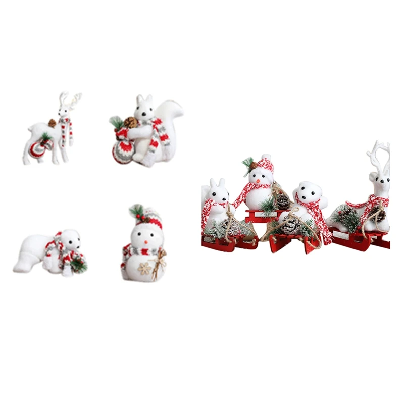 

Christmas Doll Christmas Snowman Elk Christmas Tree Decoration Toy Xmas Figurines New Year Christmas Gift for Kid