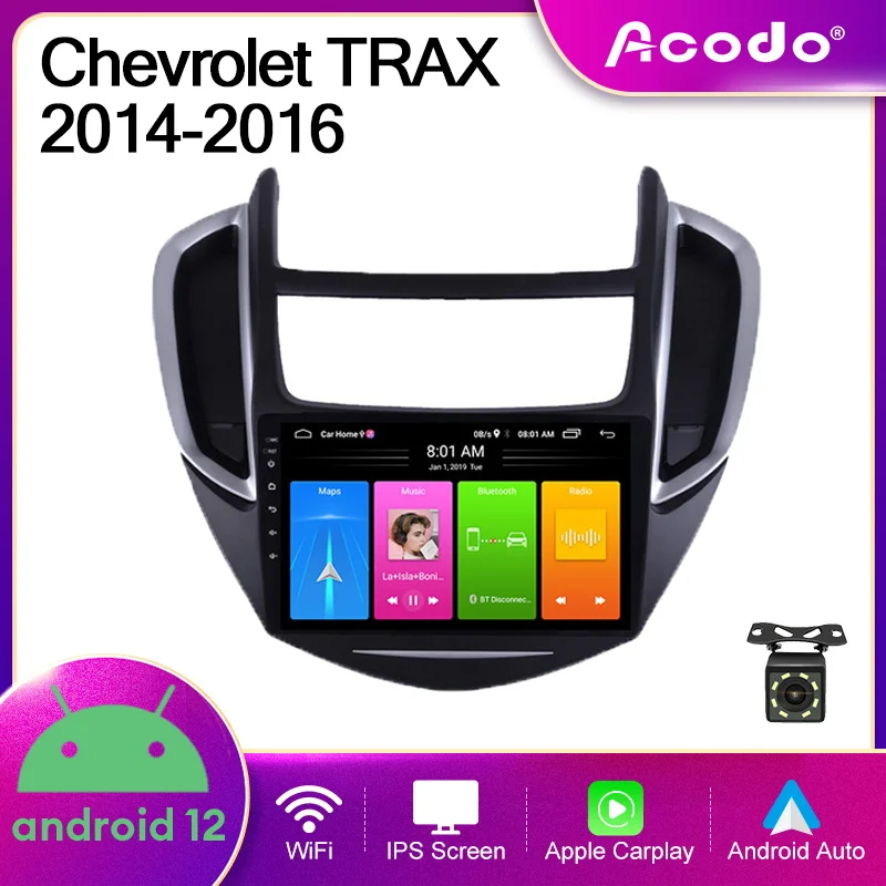 

Acodo Android12 9''2Din For Chevrolet TRAX 2014-2016 Car Radio Stereo Player WiFi GPS FM BT SWC Carplay Auto IPS Screen Headunit