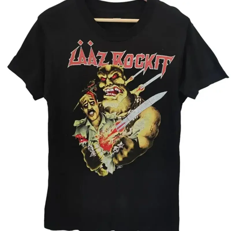 Фото Черная футболка Laaz Rockit Band VTG, все размеры от S до 45XL 1U260 №1