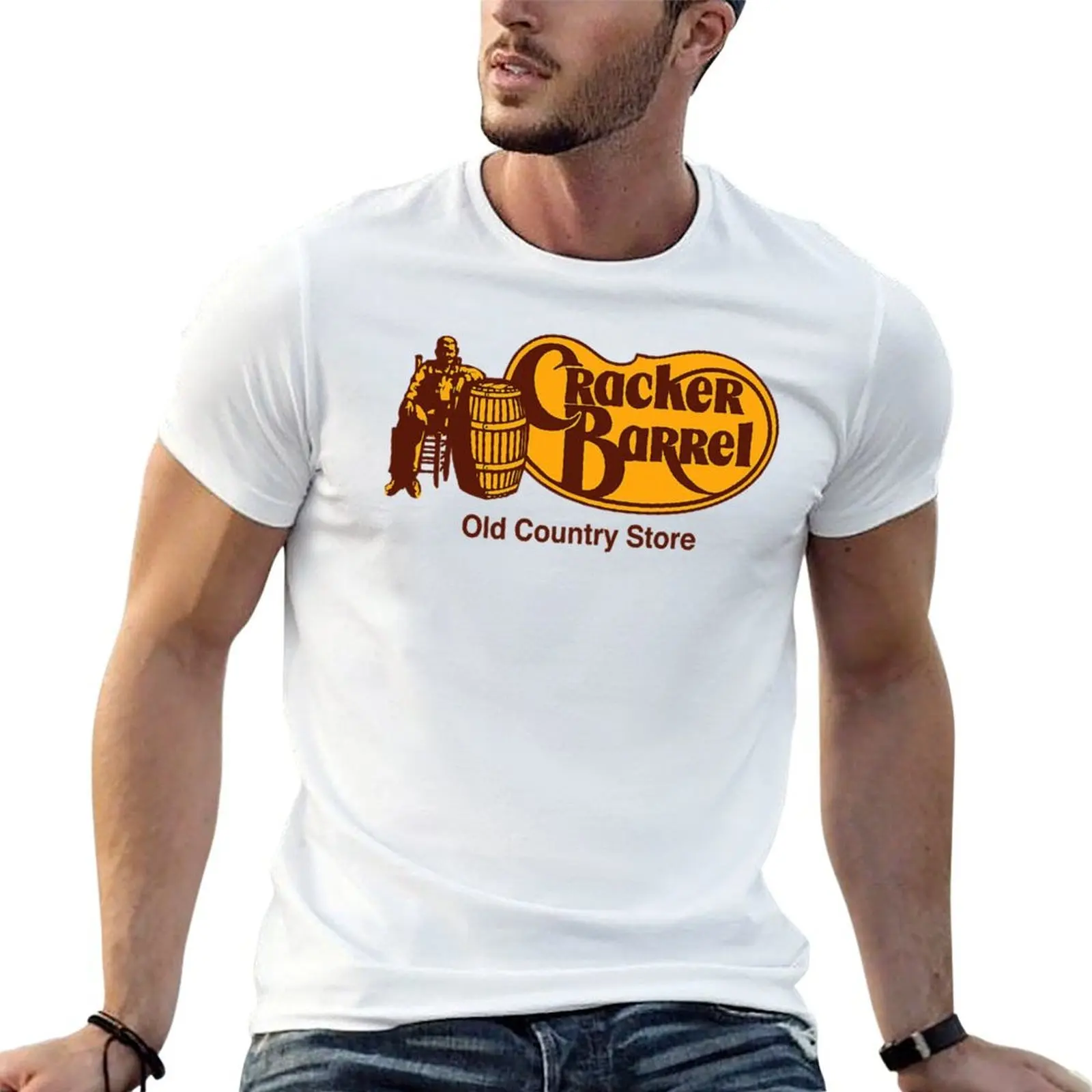 Фото Футболка Cracker Barrels Restos с художественным принтом, повседневный топ с принтом №1
