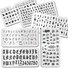 Штамповочные пластины 12*6 см, штамповочная печатная пластина для ногтевого дизайна в китайском стилезмеяфеианглийские буквы из нержавеющей стали трафареты изображений #1