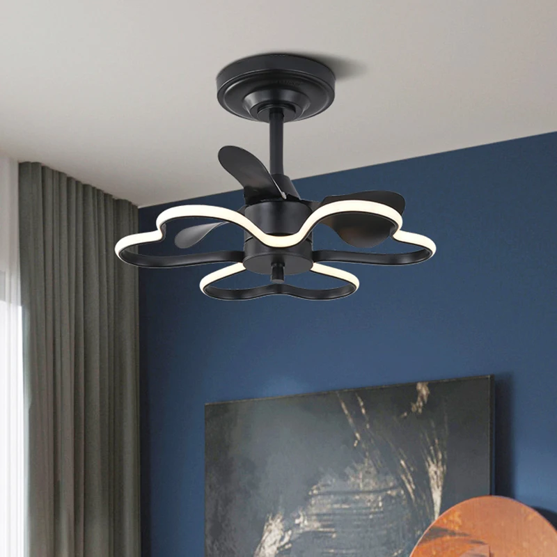 

Nordic restaurant Ceiling fan with lights remote control smart living room decoration lamparas Pendant lights