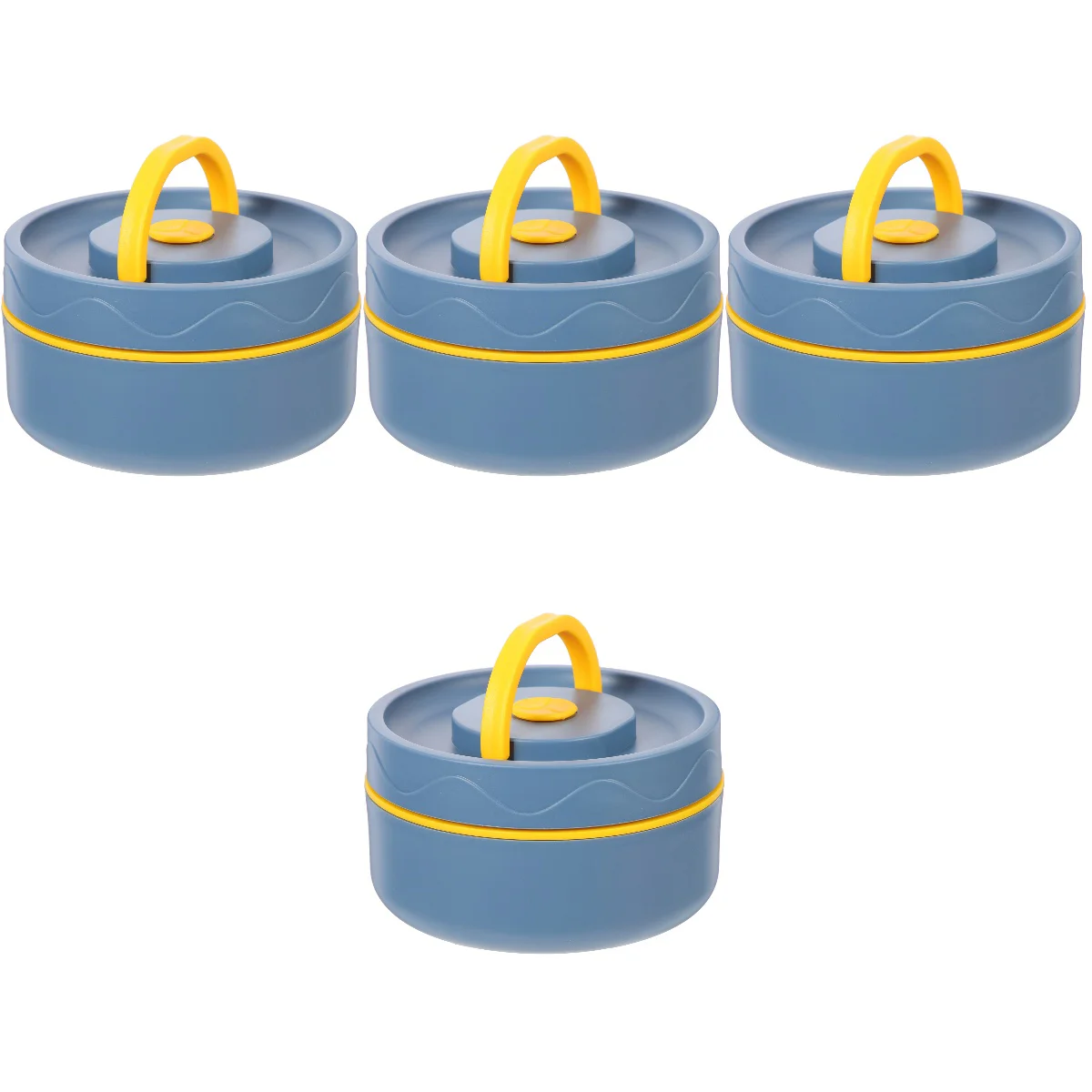 

4x Handheld Household Multi-function Reusable Meal Box Handheld Box Reusable Bento Box for Daily Home School