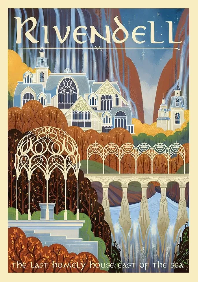 

Винтажный постер «Властелин колец» на холсте