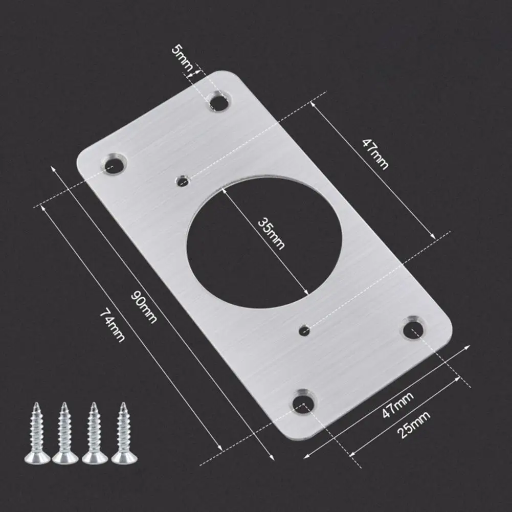 

3Pcs Hinge Repair Panels Multipurpose Counterbore Design High Strength for Furniture Hinge Repair Pads Door Repair Plates