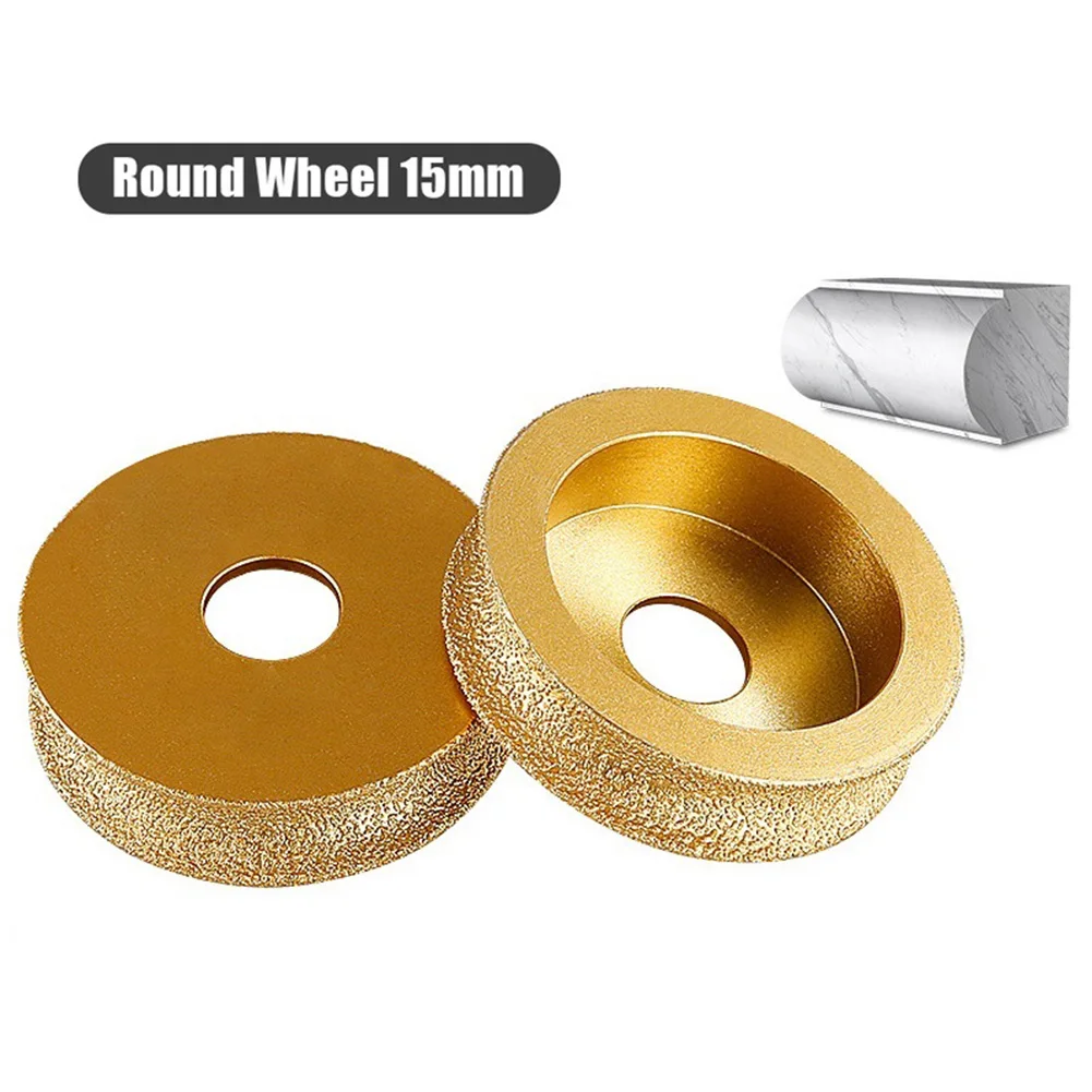 

1PC Bore 20mm Dia 3inch 75mm Round Dry Vacuum Brazed Diamond Grinding Wheel Demi-Bullnose Marble Edge Profile Grinding Disc
