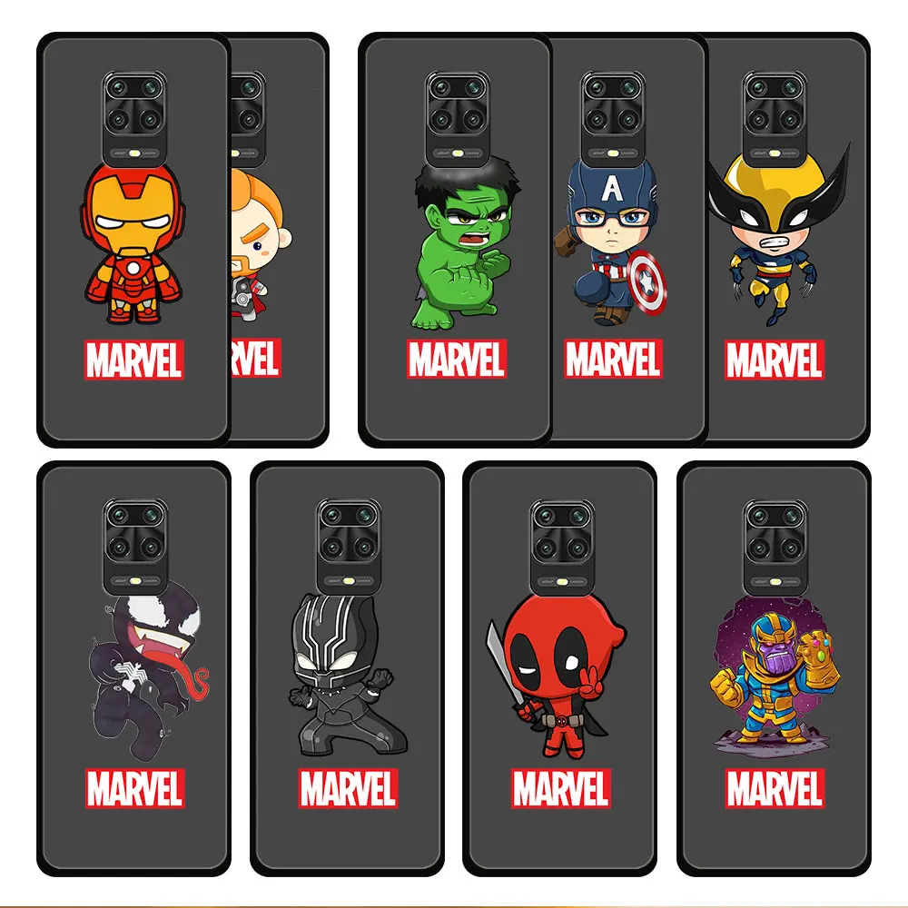 

Marvel Hero The Avengers Cell Soft Case for Redmi 8A 7A 9T 10C 9A Note 10 11 Pro 9C 10A 5G 11S 11E Note11 Pro+ 9S Note10 Phone