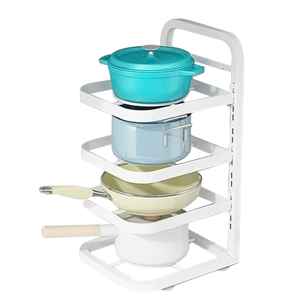 

Органайзер для кастрюль и сковородок, стойка для посуды, регулируемые кухонные органайзеры и Органайзеры для хранения белого цвета
