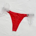 Брендовые дизайнерские атласные шелковые трусики, женские стринги, сексуальные бесшовные трусики с низкой посадкой, нижнее белье, кружевные прозрачные трусики танга, нижнее белье