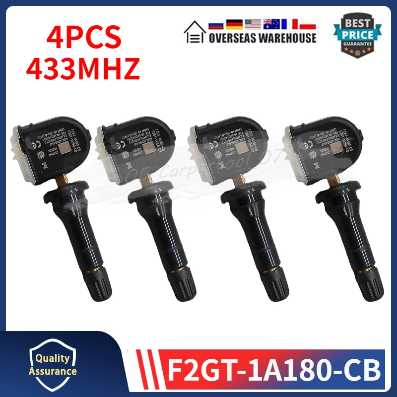 Φ TPMS 433MHZ датчик давления в шинах 4 шт для Ford F2GT-1A180-CB Edge Fiesta Mondeo Mustang F2GZ1A189B Φ TPMS 433MHZ датчик давления в шинах 4 шт для Ford F2GT-1A180-CB Edge Fiesta Mondeo Mustang F2GZ1A189B