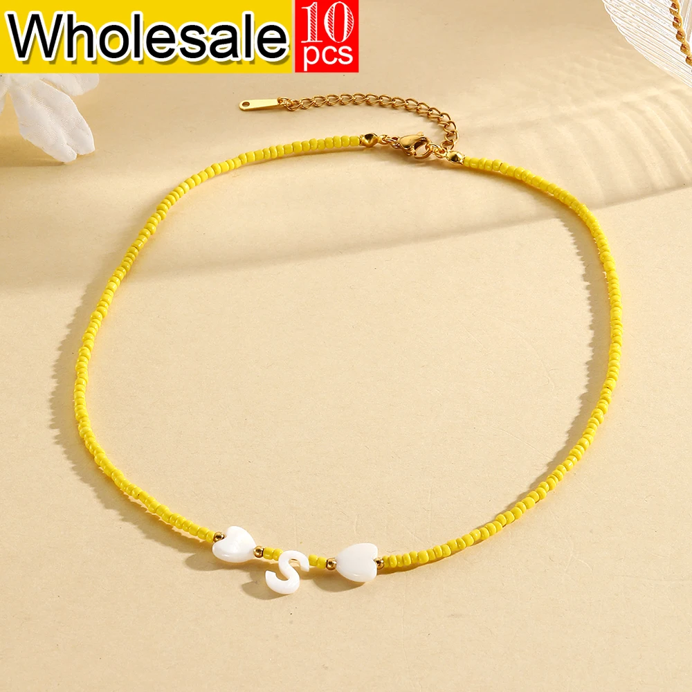 10 шт. минималистичное бонийское стильное 26 имя любовь ракушки буквы розовый