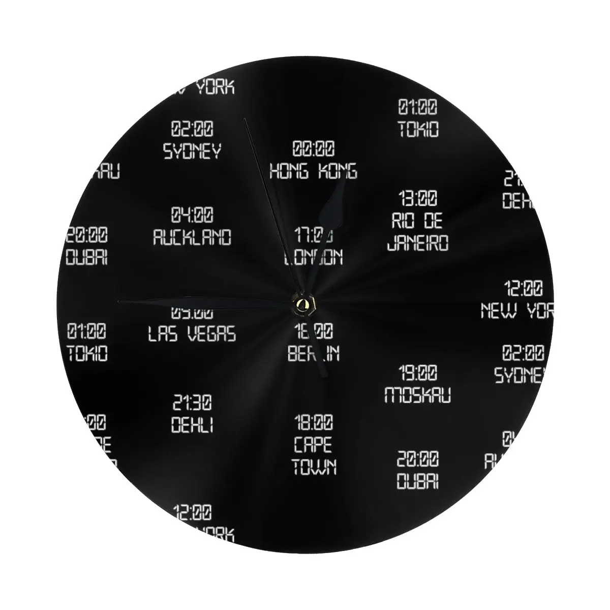 Часы с часовыми поясами настенные часы для украшения комнаты круглые украшением
