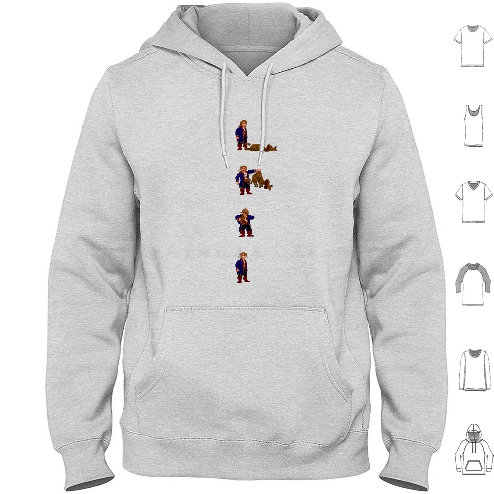 

Guybrush And... Guybrush! ( Monkey Island 2 ) Hoodie cotton Long Sleeve Guybrush Threepwood Lechuck Friend Dog Final The End