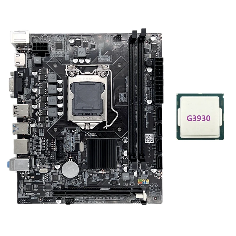 

Материнская плата H110 LGA1151 для компьютера, поддерживает Процессор серии Celeron G3900 G3930, поддерживает Память DDR4 с ЦПУ G3930