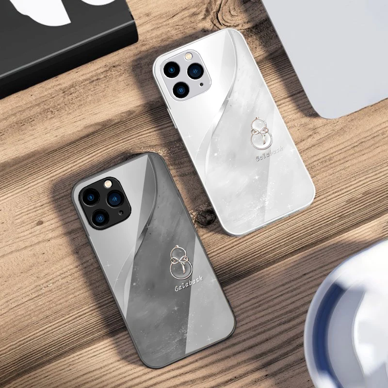 Чехол для телефона из закаленного стекла с градиентной тыквой